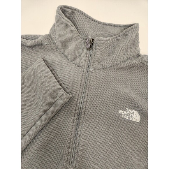 The North Face Sweatshirt Men 2XL Gray Textured Cap Rock 1/2 Zip Fleece Pullover - Picture 1 of 5